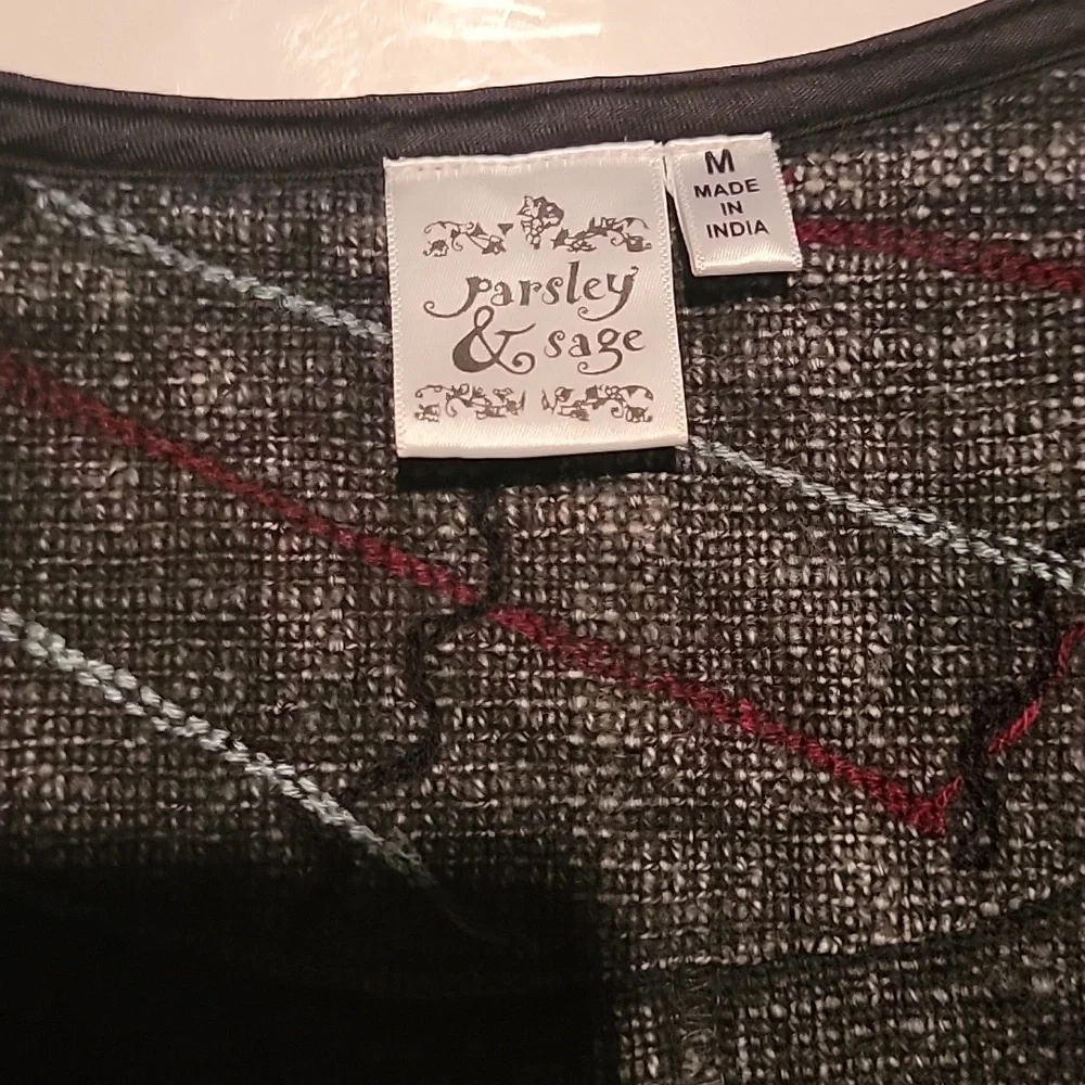 PASLEY & SAGE MIXED TEXTILE EMBROIDERED BOHO FABRIC JACKET - Picture 8 of 13